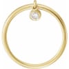 This 14k yellow gold bezel set diamond ring features a single round brilliant cut diamond. - Image 2 of 0