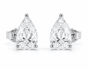 2 carat total weight pear-shaped lab-grown diamond stud earrings in 14K white gold - Image 1 of 0