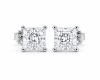 3 carat total weight princess-cut lab-grown diamond stud earrings in 14K white gold - Image 1 of 0