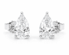 3 carat total weight pear-shaped lab-grown diamond stud earrings in 14K white gold - Image 1 of 0