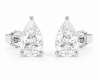 4 carat total weight pear-shaped lab-grown diamond stud earrings in 14K white gold - Image 1 of 0