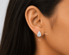 4 carat total weight pear-shaped lab-grown diamond stud earrings in 14K white gold - Image 2 of 0