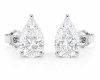 5 carat total weight pear-shaped lab-grown diamond stud earrings in 14K white gold - Image 1 of 0