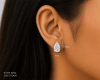 5 carat total weight pear-shaped lab-grown diamond stud earrings in 14K white gold - Image 2 of 0
