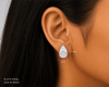 6 carat total weight pear-shaped lab-grown diamond stud earrings in 14K white gold - Image 2 of 0