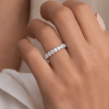 3 Carat Lab Grown Oval Diamond Eternity Band - Image 2 of 0