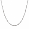 3 carat natural diamond tennis necklace in 14K white gold - Image 1 of 0