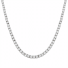 4 carat natural diamond tennis necklace in 14K white gold - Image 1 of 0