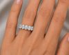 5 Carat Lab Grown Oval Diamond Eternity Band - Image 2 of 0