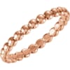 This beaded 14k stackable ring features delicate beads of gold woven together. - Image 4 of 0
