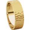 This 14k yellow gold hammered men's wedding band is available in either white, yellow or rose gold. - Image 5 of 0