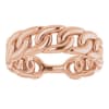 This 14k cuban link ring is available in rose, white or yellow gold. - Image 4 of 0