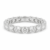 6 carat round lab-grown diamond eternity band with 0.40 carat diamonds in a common-prong setting - Image 1 of 0