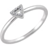 This elegant triangle stackable ring is stacked with petite round diamonds, giving this white gold stack its signature look. - Image 1 of 0