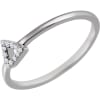 This elegant triangle stackable ring is stacked with petite round diamonds, giving this white gold stack its signature look. - Image 2 of 0