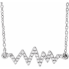 This heartbeat necklace features nearly one quarter carats of round diamonds. - Image 1 of 0