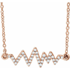 This heartbeat necklace features nearly one quarter carats of round diamonds. - Image 3 of 0