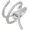 A white gold ring with a round brilliant diamond spiral setting that will look beautiful on any finger. - Image 1 of 0