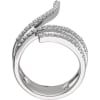 A white gold ring with a round brilliant diamond spiral setting that will look beautiful on any finger. - Image 2 of 0
