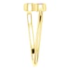 This cute 14k yellow gold pink tourmaline ring features two bezel set tourmalines with a warm pink hue. - Image 4 of 0