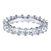 This 14k white gold princess cut diamond eternity band features 3.5 carats of princess cut diamonds all wrapping around 14k white gold. - Image 1 of 0