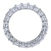 This 14k white gold princess cut diamond eternity band features 3.5 carats of princess cut diamonds all wrapping around 14k white gold. - Image 2 of 0