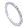 This 14k white gold diamond eternity band uses over one half carats of round brilliant diamonds to wrap around 14k white gold in this never-ending diamond band! - Image 3 of 0