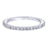 This 14k white gold diamond eternity band uses over one half carats of round brilliant diamonds to wrap around 14k white gold in this never-ending diamond band! - Image 4 of 0
