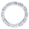 With round and baguette cut diamonds, this 1.25 carat eternity band set in 14k white gold is a delightfully unique piece of wedding jewelry. - Image 2 of 0
