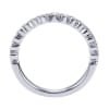 This simple and stylish diamond wedding band is featured in 14k white gold, to go along with 0.17 carats of round brilliant diamonds. - Image 2 of 0