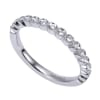 This simple and stylish diamond wedding band is featured in 14k white gold, to go along with 0.17 carats of round brilliant diamonds. - Image 3 of 0