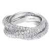 This triple rolling diamond ring features 3.24 carats of diamond brilliance in 14k white gold. - Image 1 of 0