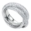This triple rolling diamond ring features 3.24 carats of diamond brilliance in 14k white gold. - Image 3 of 0