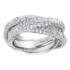 This triple rolling diamond ring features 3.24 carats of diamond brilliance in 14k white gold. - Image 4 of 0