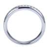 Beautiful round diamonds are set into a 14k white gold channel in this fresh and classic white gold diamond wedding band! - Image 2 of 0