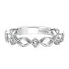 14k white gold diamond stackable ring with 0.08 carats. - Image 1 of 0