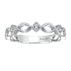 14k white gold diamond stackable ring with 0.08 carats. - Image 4 of 0