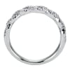 This 14k white gold diamond wedding band features white gold bands that loop around one another for a beautiful effect! - Image 2 of 0