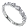 This 14k white gold diamond wedding band features white gold bands that loop around one another for a beautiful effect! - Image 3 of 0
