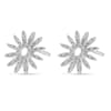 These 14k white gold diamond stud earrings feature round brilliant diamond accents. - Image 2 of 0