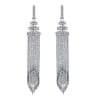 These hanging chandelier earrings with almost 2 carats of round brilliant diamonds bring back the days of flapper dresses and high couture. - Image 1 of 0