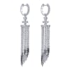 These hanging chandelier earrings with almost 2 carats of round brilliant diamonds bring back the days of flapper dresses and high couture. - Image 2 of 0