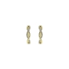 This pair of 14k yellow gold diamond hoop earrings features 0.11 carats of diamond shine. - Image 3 of 0