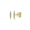 These 14k yellow gold diamond bar earrings feature 0.07 carats of diamonds. - Image 1 of 0
