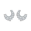 This 14k white gold diamond stud earring pair features one half carats of diamonds. - Image 1 of 0