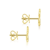 This 14k yellow gold diamond star stud earring comes with round brilliant diamonds. - Image 3 of 0