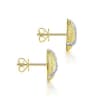 14k yellow gold serves as the base of this pair of diamond stud earrings. - Image 3 of 0