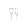 Unique and dynamic, 14k white diamond hoop earrings with 0.73 carats of diamonds. - Image 2 of 0