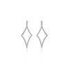 Unique and dynamic, 14k white diamond hoop earrings with 0.73 carats of diamonds. - Image 3 of 0