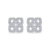 14k white gold diamond stud earrings with 0.45 carats of diamonds. - Image 1 of 0